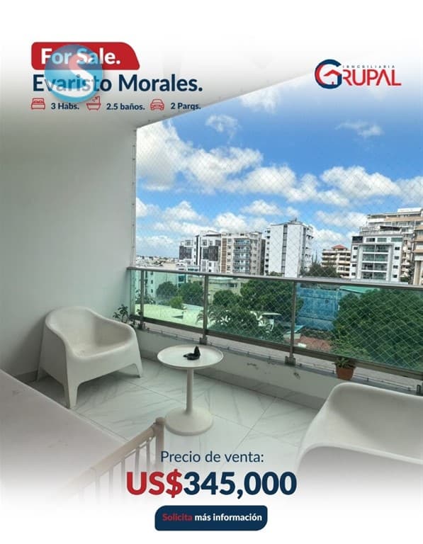 Apartamento en Venta, Evaristo Morales