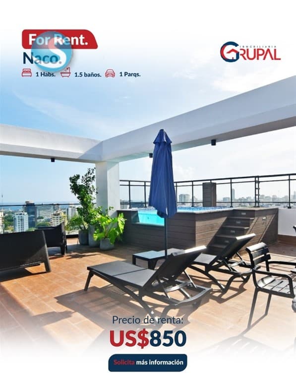 Apartamento en Alquiler, Ensanche Naco