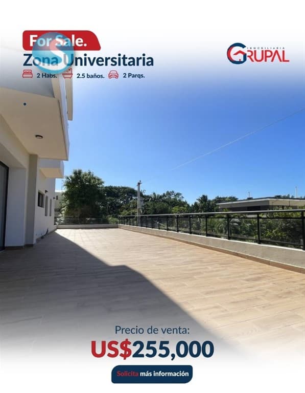 Apartamento en Venta, Zona Universitaria