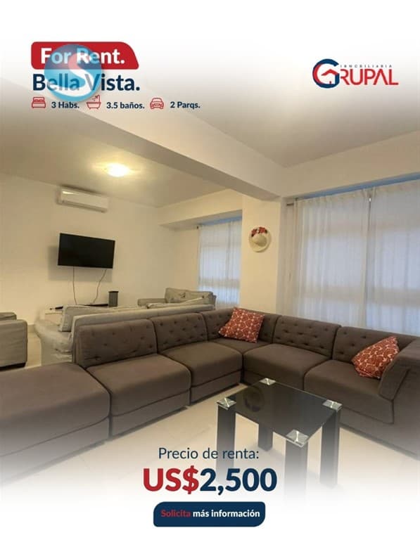 Apartamento en Alquiler, Bella Vista
