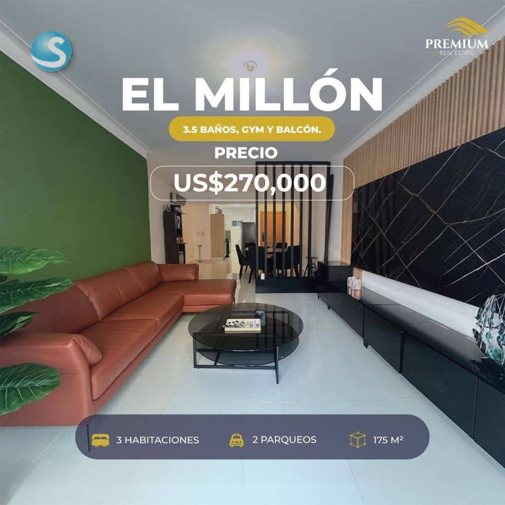 Apartamento en Venta, El Millón