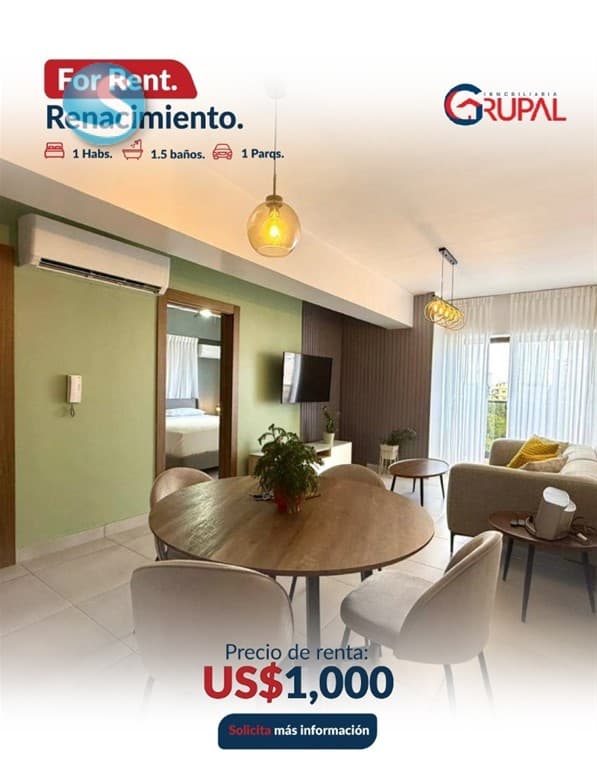 Apartamento en Alquiler, Renacimiento